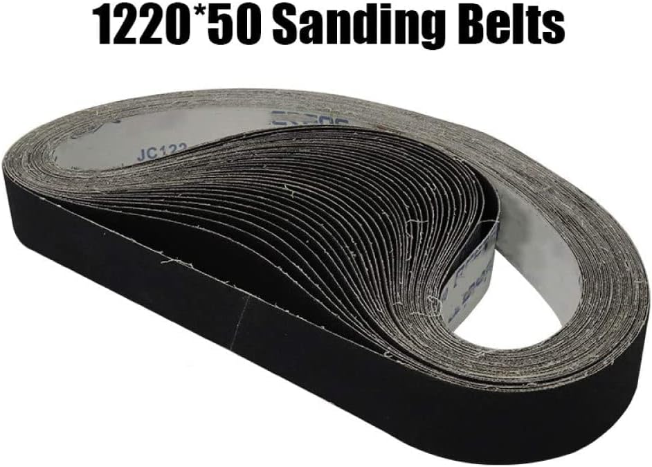 ИВЕС Комерцијален абразивен појас 10 парчиња 50x1220mm Абразивни ремени за пескарење 2 x 48 инчи P40-1000 груби до фини додатоци за мелење на ременот за мелење појас Сандер