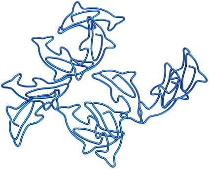 Клипови за хартија во форма на животни од Jeanонко, клипови за хартија од 100 парчиња уникатни делфини форма лесна преносна електропланирање