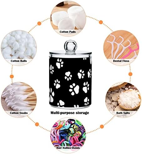 Hjjkllp 2 пакет кучиња шепа чиста пластична апотекарска тегла поставена за памучен брис, памучен брис, подлога, конец, диспензери на држачи