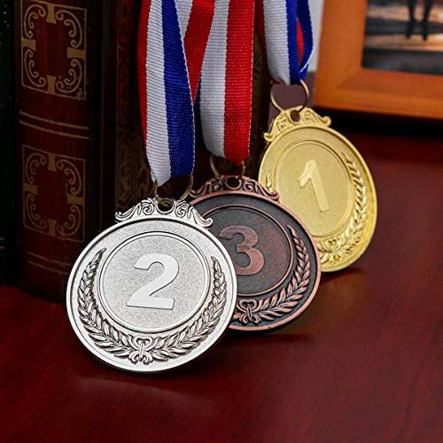Тојандона Метал Награда Медали Со Вратот Лента Злато Сребро Бронза Олимписки Стил За Деца Спорт Или Било Кој Натпревар, Пакет од 3