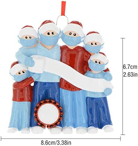 6 Стапки Венец За Камин Божиќно Семејство Персонализирани Украси од 3 парчиња Преживеа Украс Празник 2020 На Декорација Виси