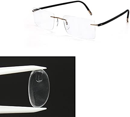 Влошки за Нос од очила 2 пара Анти-Лизгачки Меки Силиконски Очила Парчиња Од Носот туркаат Пушин Замена за Силуета Очила Без Рамка Очила