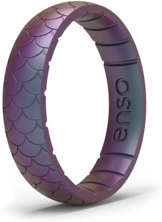 ENSO ringsвони тенок легенда силиконски прстен | Направено во САД | Ултра удобен, дише и безбеден силиконски прстен
