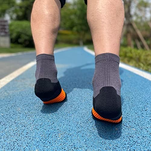 6 Спакувајте Машки Чорапи До Глуждот Со Перформанси На Перницата Атлетски Спортови Мека Удобност Тренинг За Дишење Четвртина Чорап За Компресија