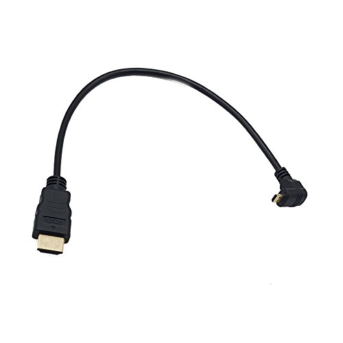 Angled Micro HDMI до HDMI кабел; Seadream 2pack 1foot 90 степени надолу под агол Micro HDMI машки до HDMI машки кабел за кабел