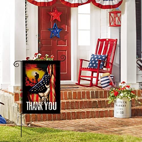 Денот на спомен -обележјето на АВОИН во САД знаме Воени војници Ви благодариме на градинарското знаме Вертикално двострана, патриотска двор на