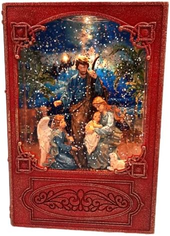 Герсон запали 7,6 инчи Божиќен фенер Снежен глобус со континуирана сцена за сјајни сјај