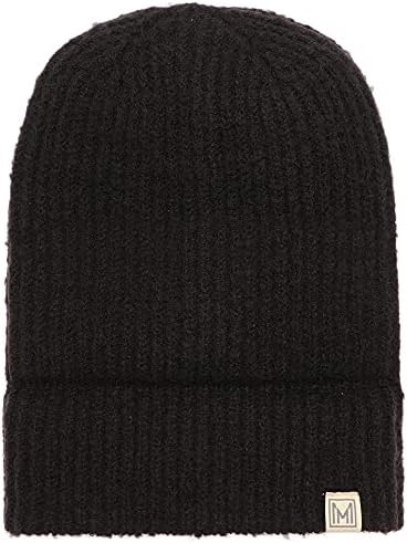 Мирмару зимска ребрата плетена грав- на отворено обична мека топла истегната манжетна, преклопете ја шапката за мажи и жени