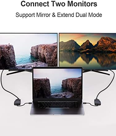 CableCreation USB C до DVI адаптер 1080p@60Hz, USB-C до DVI-D адаптер за кабел, компатибилен со MacBook Pro/Air 2020 2019, iPad Pro 2020/2018,