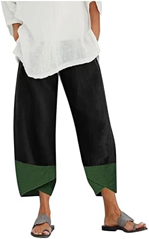 Панталони со широки постелнини за жени, модни женски цврсти бои за шиење на дишењето на лесен уличен џеб, S-3XL