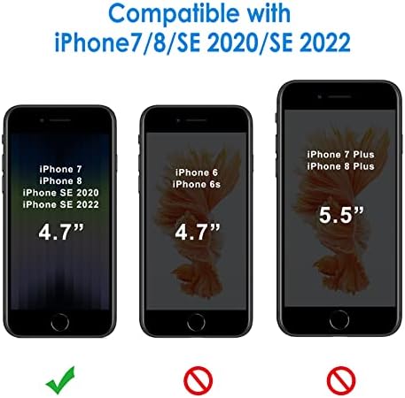 Jetech Случај за iPhone SE 3/2, iPhone 8 и iPhone 7, 4,7-Инчен, Не-Пожолтување Шокпрофон Телефон Браник Покритие, Анти-Гребење Јасно Назад
