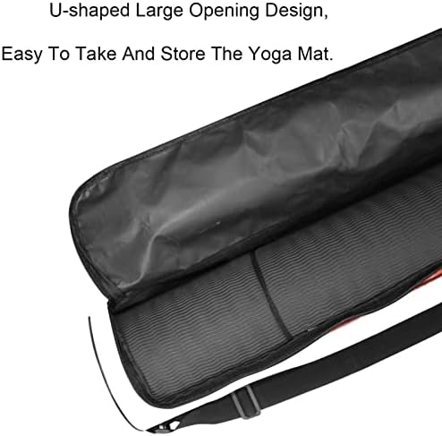 Loveубовта Земја Јога Мат торби со целосна зипска торба за жени за жени, вежбајте носач на јога мат со прилагодлива лента