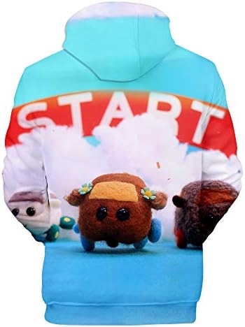 Pui Pui Molcar Hoodie 3D џемпер со долги ракави жени машка тренерка Harajuku улична облека модна облека