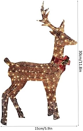 Божиќни светлосни лесни елен на Тодозо, Божиќни ирватори, ги водеа Божиќните светлини за игличка за украси на отворено Божиќна топка
