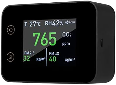 MJWDP LCD Digital Carbon Dioxide Detector C02 Tester Analyzer за квалитет на воздухот PM2.5 PM10 Мерач на влажност на температурата