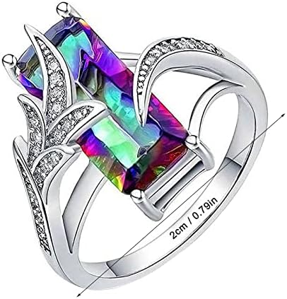 2023 Нова легура циркон накит Свадба прстени жени прстени мода 610 прстени со големина за сестра