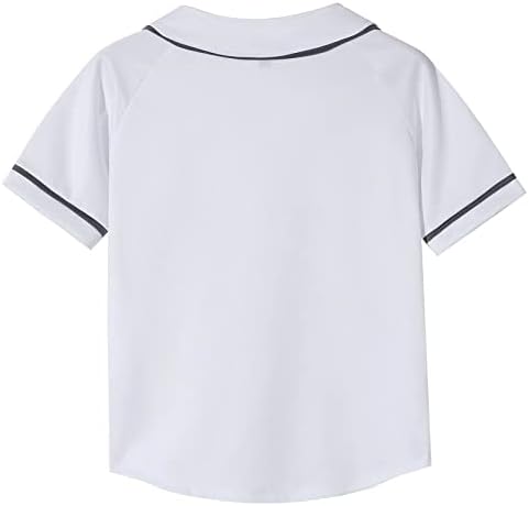 BabyHealthy Kids Baseball Jersey копче надолу по хип -хоп персонализиран спортски маици врвови за момчиња девојчиња