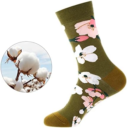 Bddviqnn топли чорапи за жени геометриски чорапи за печатење за женски чорапи за жени, печатени чорапи подароци памук, долги смешни атлетски чорапи