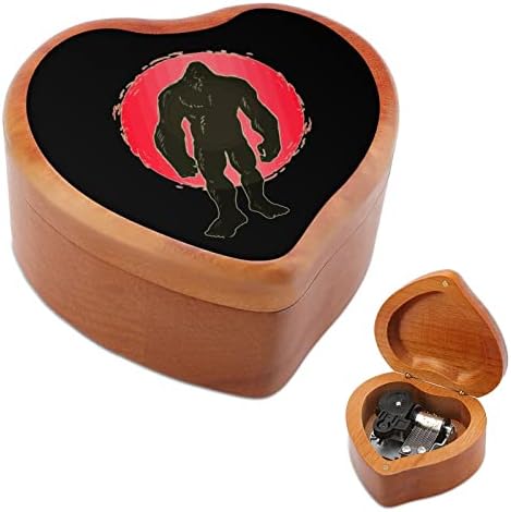 Bigfoot Sun Would Music Box Hearth Moptur Music Box гроздобер дрвен часовник музички кутии подароци