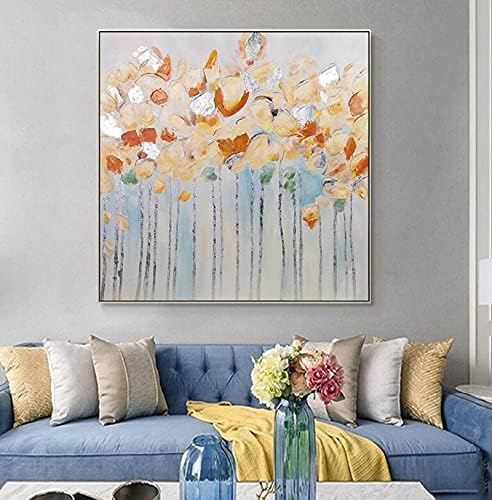 Skyinbags рака насликани многу цветни растенија масло сликарство на платно - апстрактно постери за уметнички дела со голема големина на wallидови