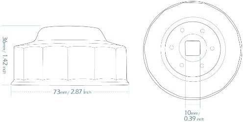 Алатка за отстранување на клучот за филтрирање на маслото Кивав за Suzuki 68 mm x 14 флејти