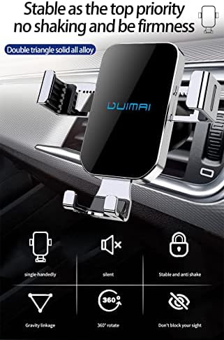Држач на Универзален телефон Duimai за автомобил, воздушен вентил огледало лице држач за телефонски држач за монтирање компатибилен со iPhone