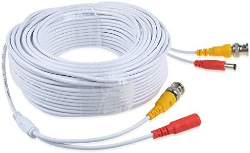 PkPower 50ft Бела BNC Видео моќна жица жица за LOREX MPX168MW MPX851DZW Кабел за кабел за камера