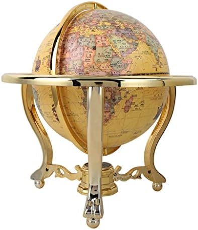 DNATS Antique Globe Подарок канцеларија за канцеларија за декор за декорации кои предаваат занаетчиски занаети со компас 720 степени