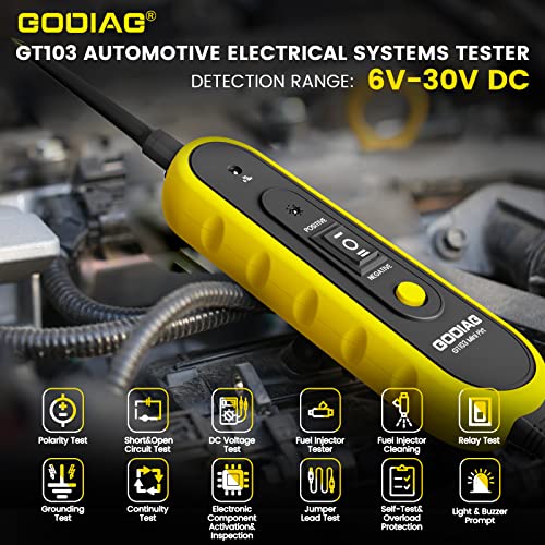 Комплет за сонда на колото Godiag Power Cil, Алатка за електричен систем Краток тестер за автомобилски осигурувачи за автомобилски
