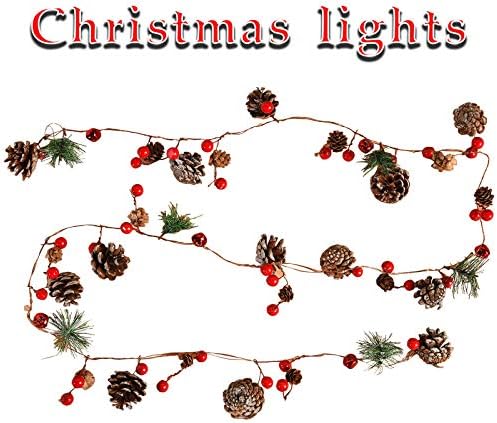Стринг за осветлување на бакарна жица за предни светла, Божиќна Божиќна декорација на Божиќ, предводена светло чиста божиќна светла, кабел