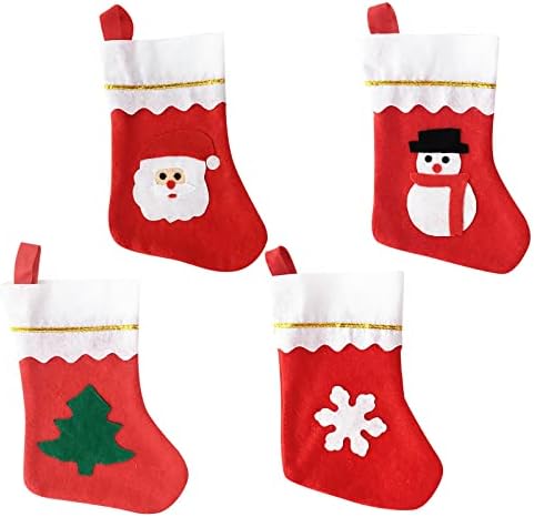 Божиќни чорапи камин суспензии Снег Дедо Мраз за декорација на снежни производи, божиќни празници за декорација Велигденски висечки