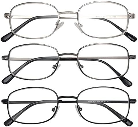 Очила за читање на очи за мажи жени 3 пара читатели очила