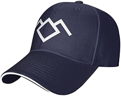 Бејзбол капа на црна ложа Близнаци Бејзбол капа, безбол капа што може да се пее за прилагодлива женска капа, тато капа