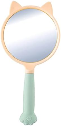 Лакикалхзј патување огледало креативно огледало за шминка рачно козметичко огледало со рачка симпатична алатка за стајлинг на огледала за мачки
