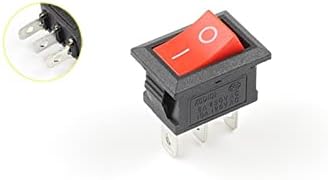 Прекинувач за копче за притискање 5 компјутери/лот KCD1 21x15mm 3pin Boat Car Rocker Switch 6A/250VAC 10A/125VAC Црвено жолто зелено сино копче за напојување со светло