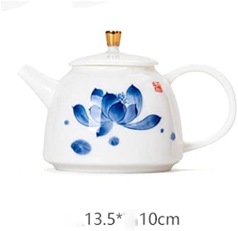 SDFGH Бел порцелански филтер керамички кинески чајник кунг фу чај постави чајник единечен тенџере домаќинство