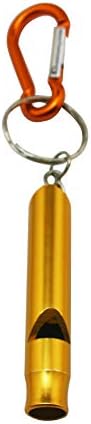 Wuuycoky 2,5 во должина на алуминиумски свирче со клучен прстен и боја на карабинер по избор