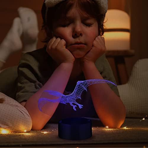 Toyvian ноќни светла ноќни светла Кид играчки 3D LED ноќна светлина: Детска оптичка илузија светилка 7 играчка за промена