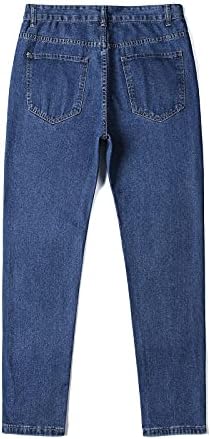 Машки фармерки кои се наоѓаат во рамки на фармерки со тенок фармерки со тенок џин, панталони, класични редовни фит-подигање фармерки, машки рамни предни Jeanан Каприс