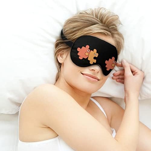 Смешни загатки печатено спиење за очи за очи меко слепило капаче за очи со прилагодлива лента за ноќни очила за очила за мажи за мажи жени