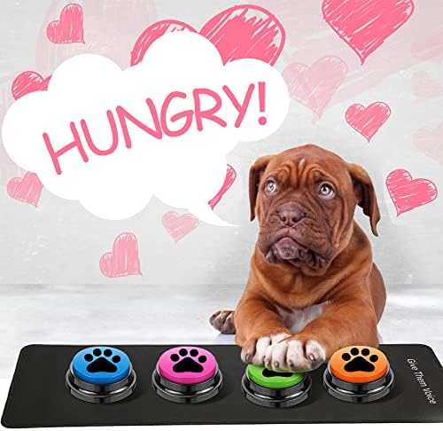 Комплетот Копчиња За Кучиња што зборуваат Вклучуваат 4 Копчиња За Кучиња Што Може Да Се Снимаат, Копчиња За Зборување За Комуникација