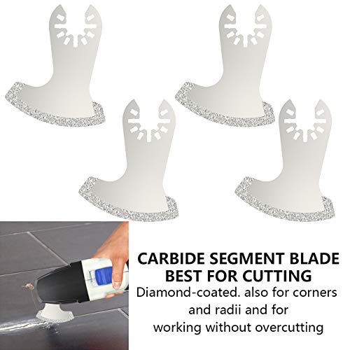 Осцилирачки мулти -алатски дијамантски лопати, сегмент за замав за грип, лопати, сечила на алатката за алатка за брзо ослободување на