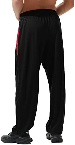 Алитички панталони за мажи Zerowell со џебови со патенти отворени лесни џемпери, за вежбање, трчање, салата, обука