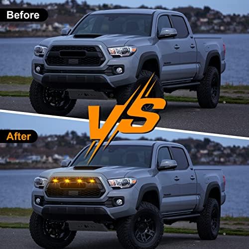 Етзон LED Grille Lights Amber со Harness & Fuse за Tacoma TRD Pro Front Grille 2017 2017 2018 2019