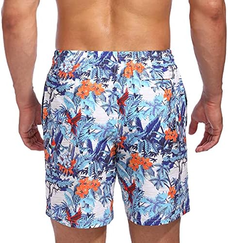 Бивизиски машки пливање стебла Брзи суви шорцеви од плажа решетката за капење костуми за капење со џебови