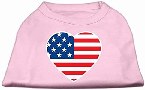 Производи за миленичиња миленичиња Американски знаме за печатење на срцев екран, xx-large, сина