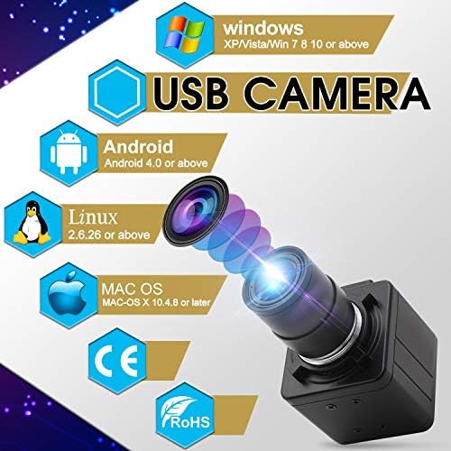 Hotpet 5mp Веб Камера 2.8 - 12mm ВАРИФОКАЛНА ЛЕЌА USB Камера HD 2592X1944 USB СО Камера Aptina Сензор Веб Камера, Конференција
