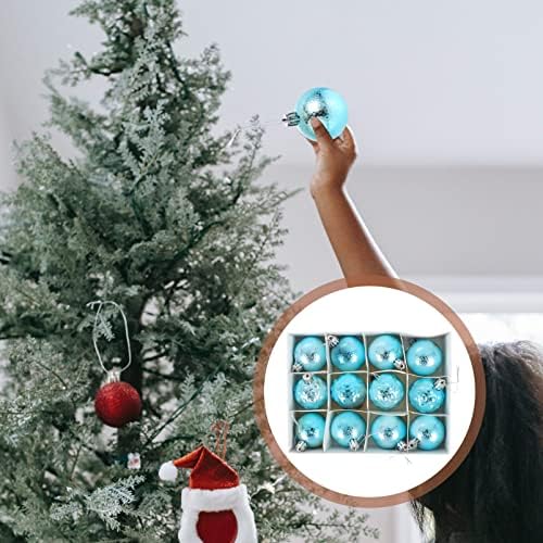 Artibetter 2pcs елка топка Божиќ орнаменти чисти пластични пополнети украси пластични украси топки топки 12 парчиња Божиќ