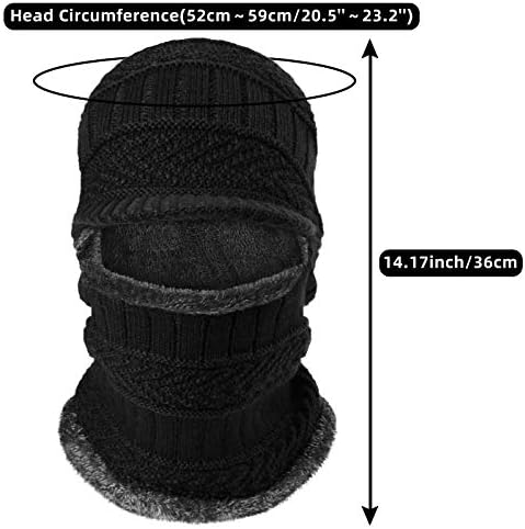 Плетена балаклава бина -капа зимски врат потопло ски покритие вратот на вратот