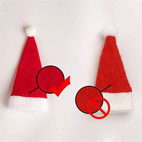 SEWACC 24 парчиња Божиќни Капи За Дедо Мраз Држачи За Сребрени Садови Мини Божиќна Капа Божиќни Прибор За Јадење Држачи За Божиќна